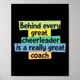 Cheerleading-Design für einen Trainer  Poster