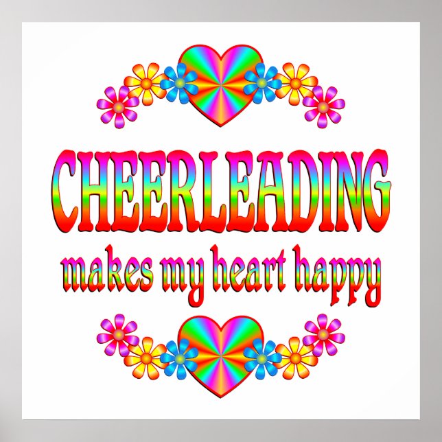 Cheerleading Heart Happy Poster (Vorne)