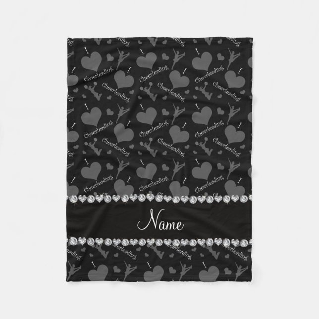 Cheerleading Herzen der personalisierten Fleecedecke (Vorderseite)