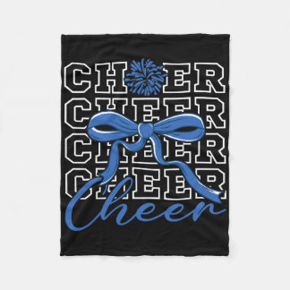 Cheerleading-Jubel Blau Coquette-Schleife Cheerlea Fleecedecke