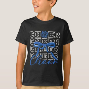 Cheerleading Jubel Blau Kokette Schleife Cheerlead T-Shirt