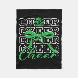 Cheerleading Jubel Grün Kokette Schleife Cheerlead Fleecedecke