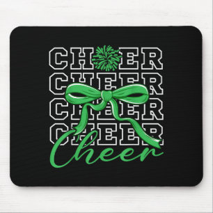 Cheerleading-Jubel Grün Kokette Schleife Cheerlead Mousepad