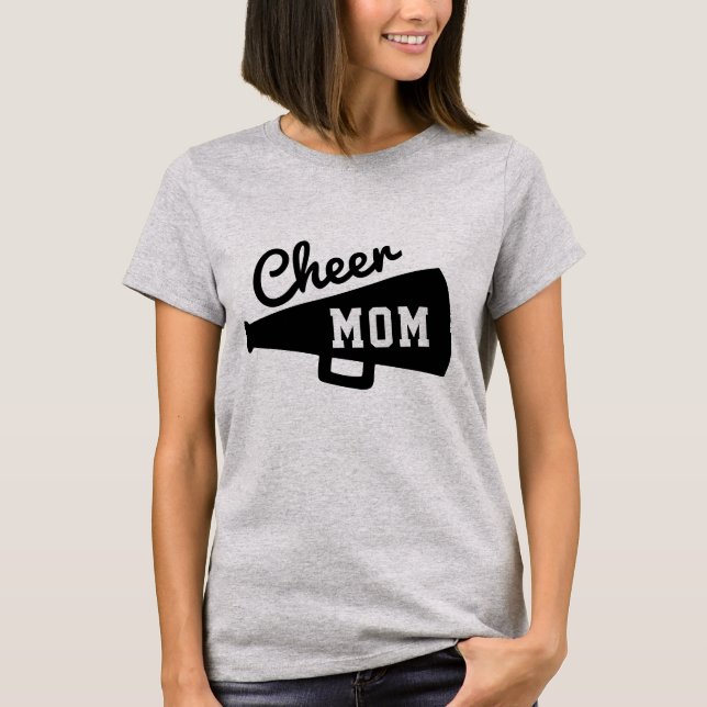 Cheerleading Mama Simple Minimalistisch Gray T-Shirt (Vorderseite)