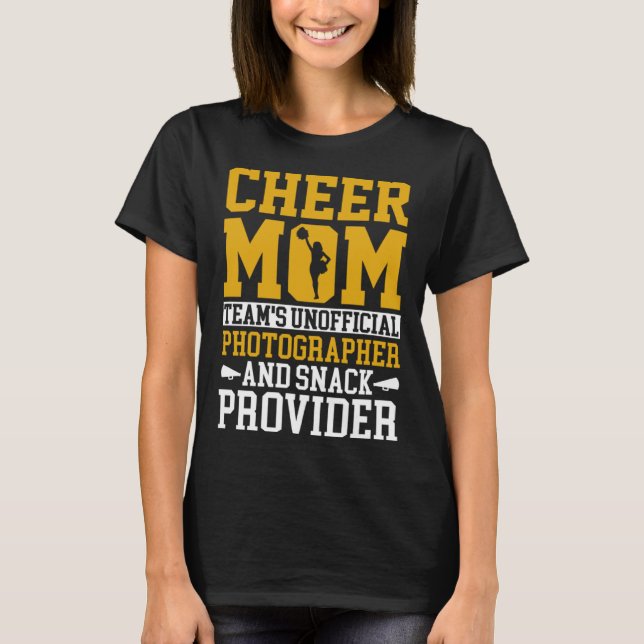 Cheerleading Mom Unofficial Photographer Snack Pro T-Shirt (Vorderseite)