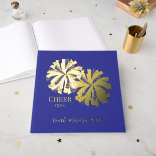 Cheerleading-Pom-Poms personalisiertes Folien Scra Gästebuch