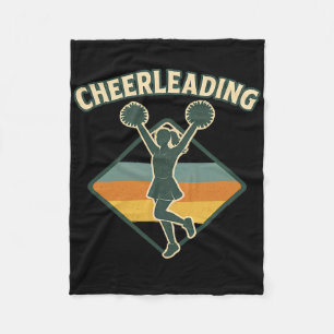 Cheerleading Retro Vintage Silhouette Fleecedecke