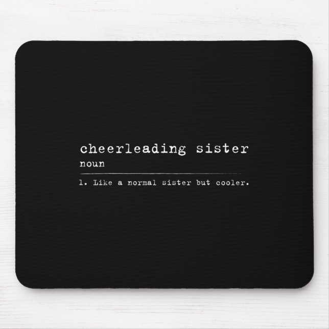 Cheerleading-Schwester Definition Cheerleader Moti Mousepad (Vorne)