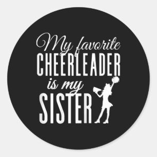 Cheerleading-Schwester-Shirt Mädchen Cheerleader C Runder Aufkleber