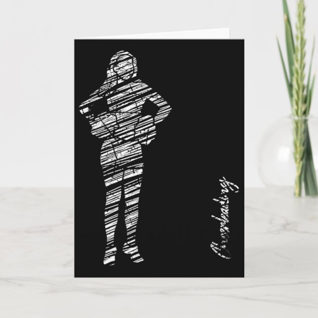 Cheerleading-Silhouette Cheer  Karte (Vorderseite)