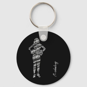 Cheerleading-Silhouette-Jubel Schlüsselanhänger