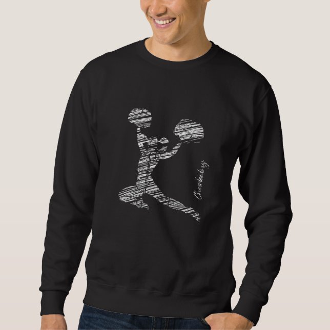 Cheerleading-Silhouette jubelt  51 Sweatshirt (Vorderseite)