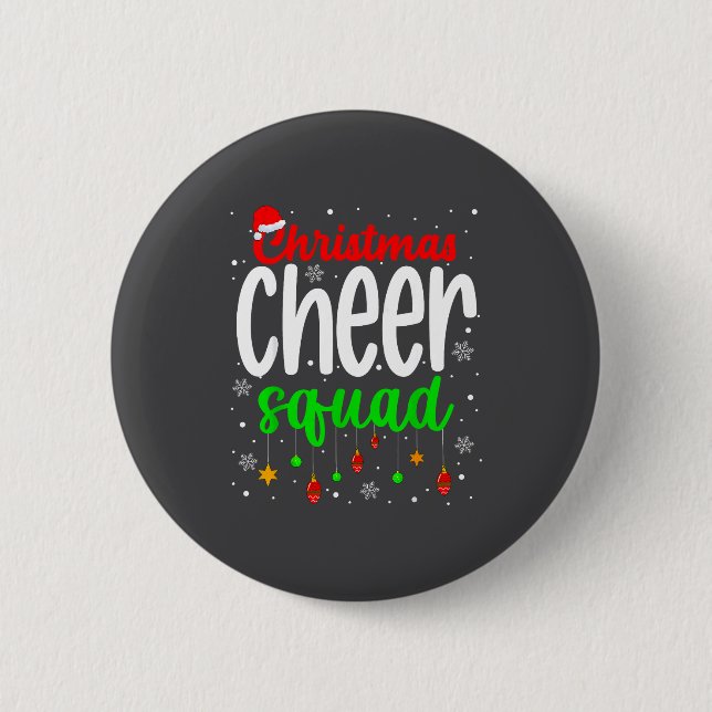 Cheerleading Srts Lover Christmas Cheer Squad  Button (Vorderseite)
