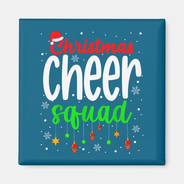 Cheerleading Srts Lover Christmas Cheer Squad  Magnet (Vorne)