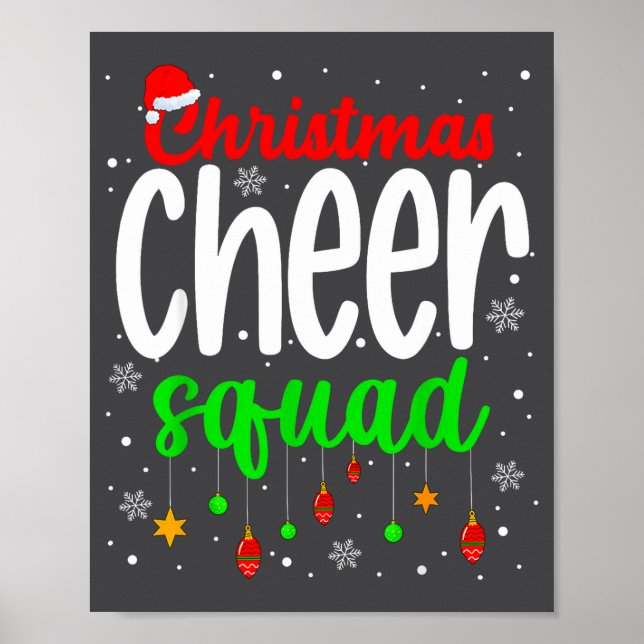 Cheerleading Srts Lover Christmas Cheer Squad  Poster (Vorne)