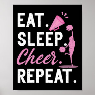 Cheerleading-Tanz Cheerleader Mädchen Essen Schlaf Poster