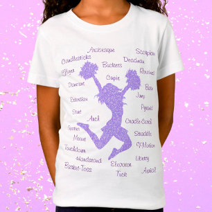 Cheerleading Terms Typography T-Shirt