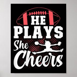 Cheerleading und Fußball-Mutter beider Fußball-Che Poster