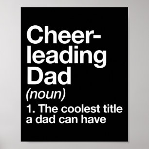 Cheerleading-Vater Definition Lustig Sport Poster