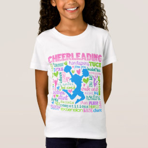 Cheerleading Wort-Pastelltypographie T-Shirt