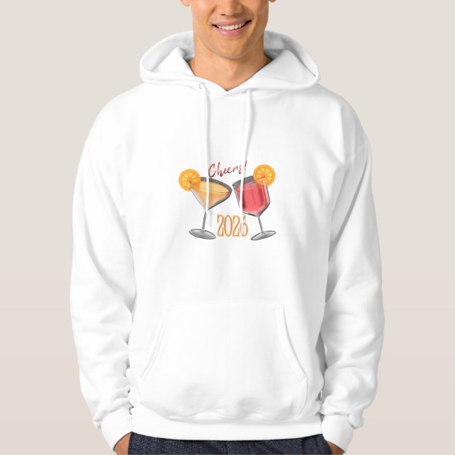 Cheers 2026 New Year Cocktail Celebration Design Hoodie (Vorderseite)