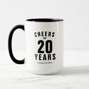 Cheers 20. Hochzeitstag Zollkaffee Tasse