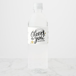 Cheers Abschluss Graphics Best Graduation Party Wasserflaschenetikett
