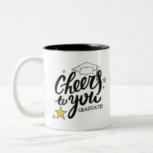 Cheers Abschluss Graphics Best Graduation Party Zweifarbige Tasse
