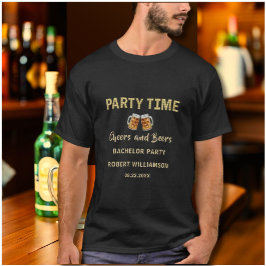 Cheers and Beers Personalisiert Bachelor Party T-Shirt