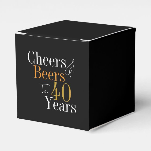 Cheers and beers to 40 years 40th Birthday Party Geschenkschachtel (Vorderseite)