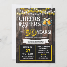 Cheers and Beers to 60 Years Brewery Birthday Einladung