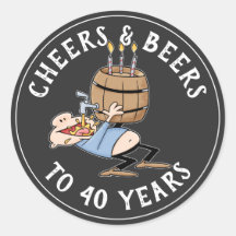 Cheers and Bers 40. Geburtstag schwarz und weiß