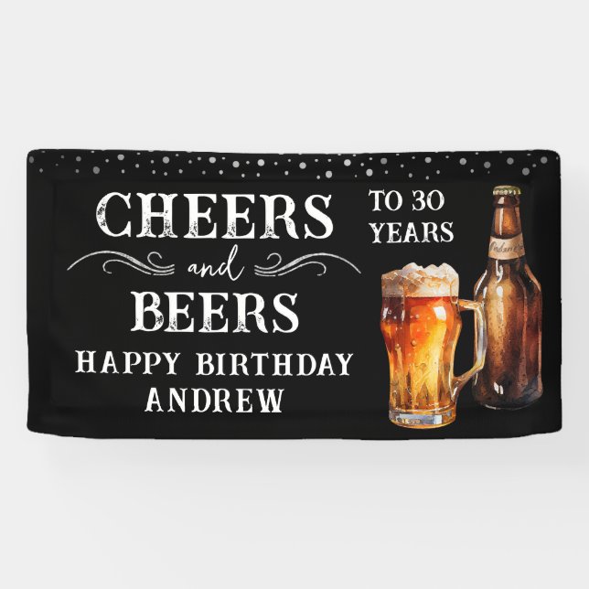 Cheers and Bers Birthday Banner (Horizontal)