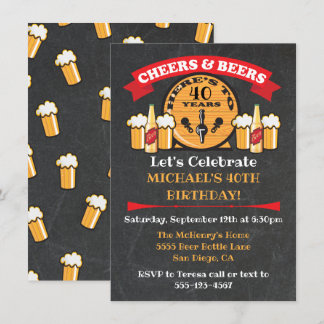 Cheers and Bers Birthday Party Keg Einladung