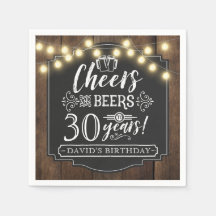 Cheers and Bers Geburtstagsparty Dekoration Napkin