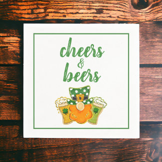 Cheers and Bers Leprechaun St Patrick's Day Party Serviette
