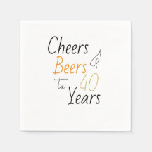 Cheers and Bers Minimal 40. Geburtstag Party