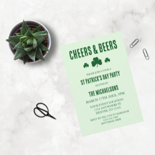 Cheers and Bers St Patrick's Day Party Einladung