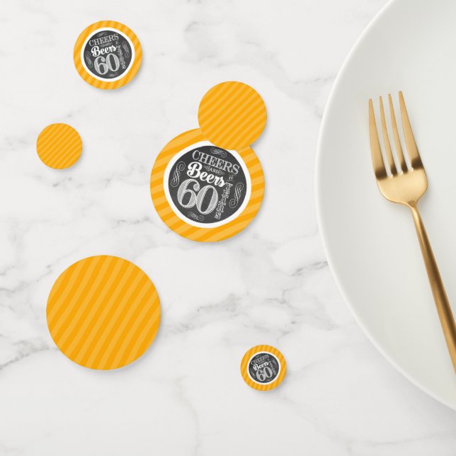 Cheers and Bers to 60 Years Table Confetti Konfetti (Gruppe)