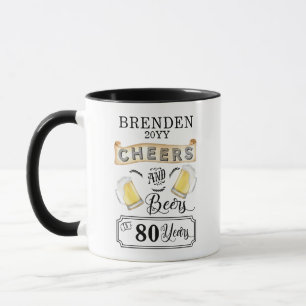 Cheers and Bers to 80 Years Birthday Tasse