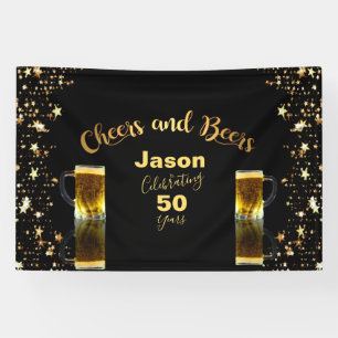 Cheers & Beers 50. Geburtstag 4'x6' Banner