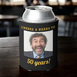 Cheers & Beers 50 Jahre Geburtstag Foto Keepake Dosenkühler