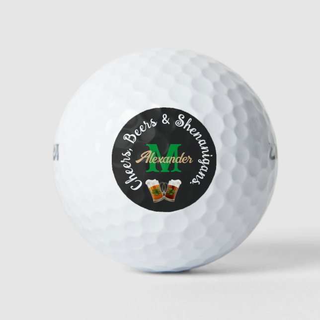 Cheers Beers and Shenanigans Irish Drinks Golfball (Vorderseite)