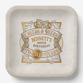 Cheers Beers Birthday Pappteller