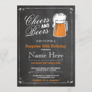 Cheers & Beers Geburtstagsparty JEDES ALTER Biere Einladung