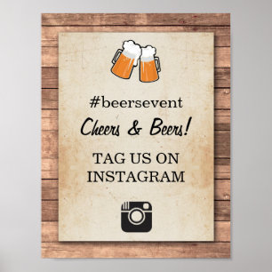Cheers & Beers Instagram Signieren Foto Event Part Poster