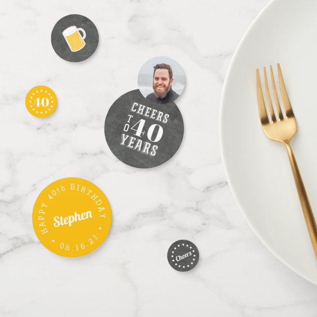 Cheers & Beers Meilenstein Geburtstag Custom Party Konfetti (Gruppe)