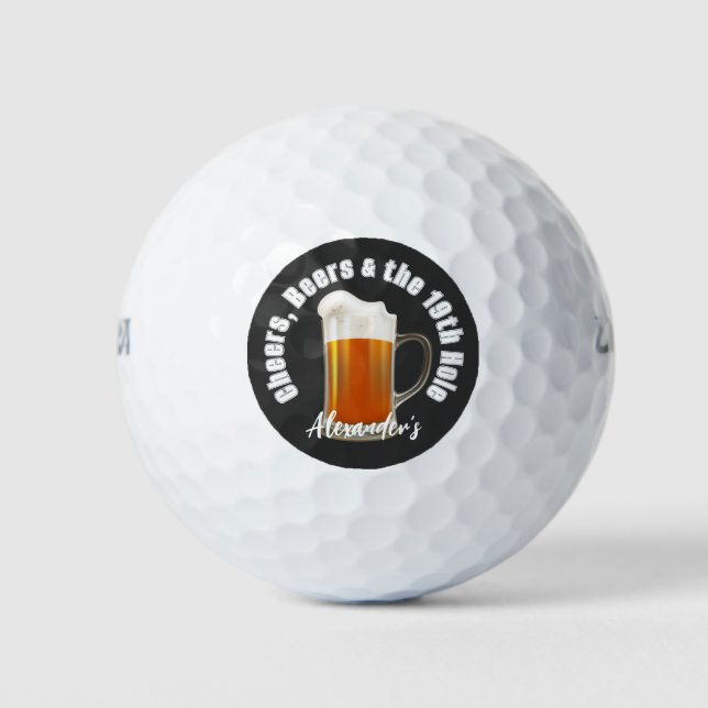 Cheers Beers und die 19. Hole Golf Balls Golfball (Vorderseite)