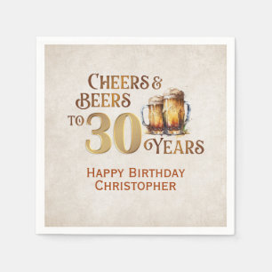 Cheers & Bers 30. Geburtstag Serviette