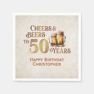Cheers & Bers 50. Geburtstag Serviette